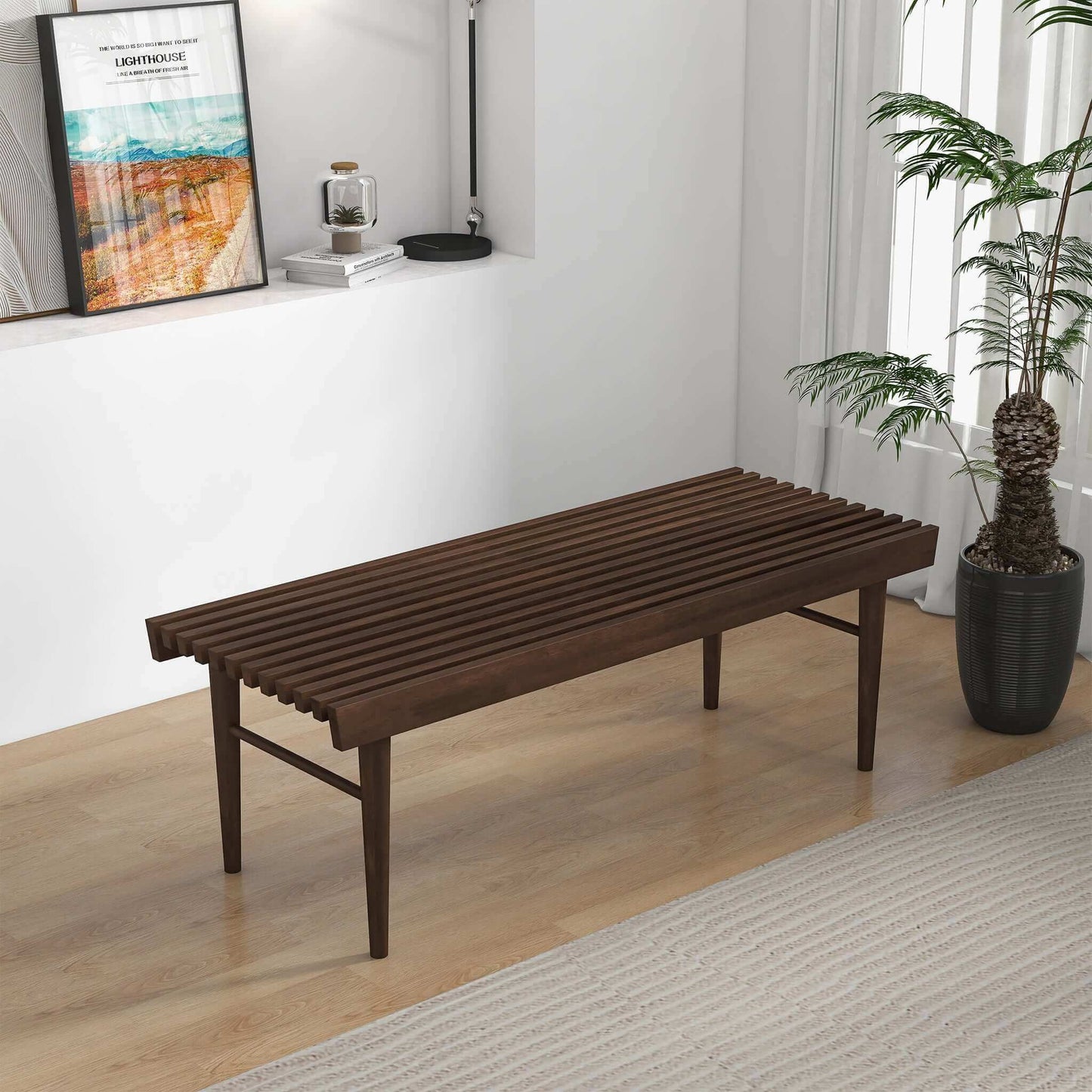 Mia - Bench - Dark Brown