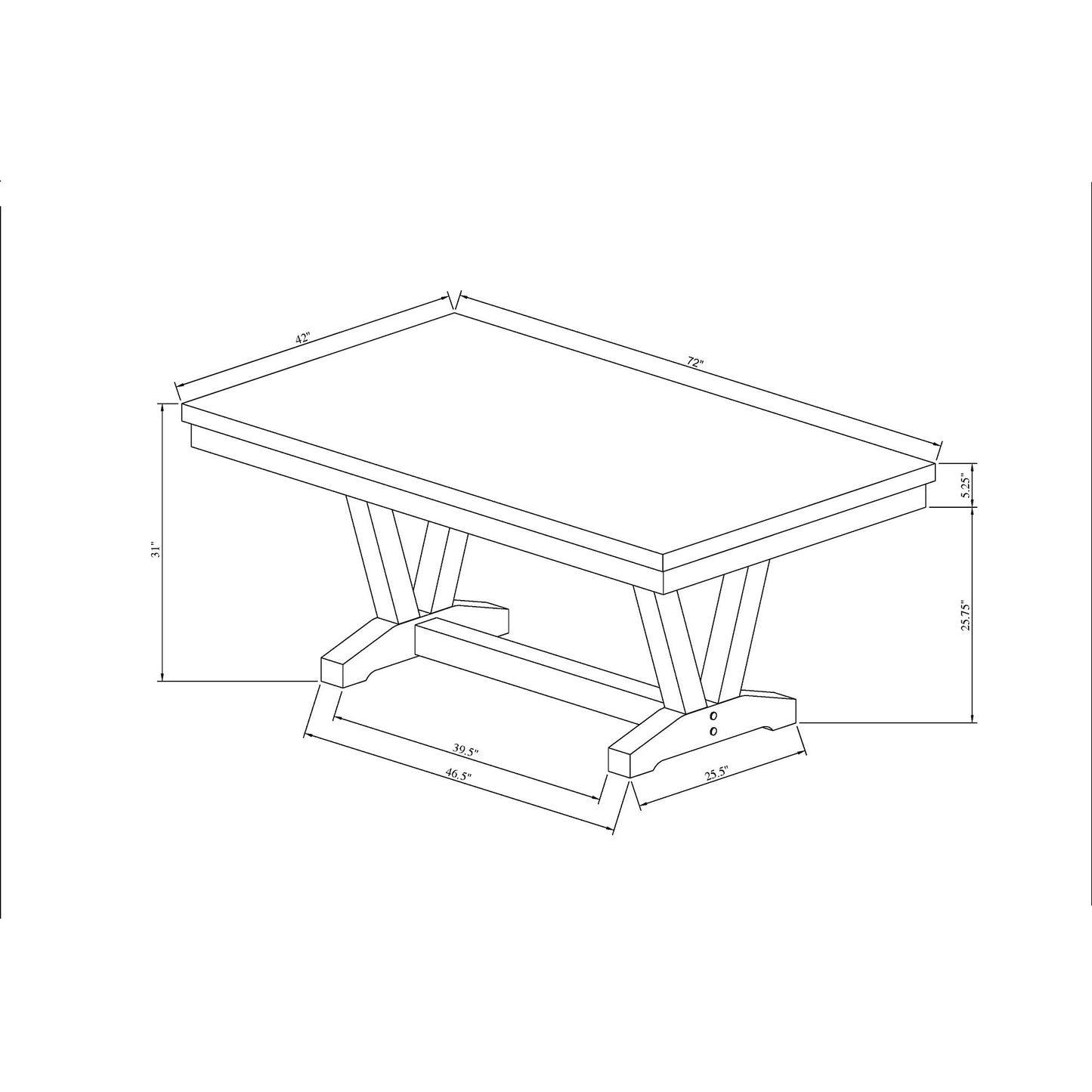 Panda Oceanic - Dining Table And Chairs Set - Black