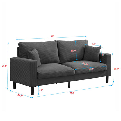 Modern Upholstered Resilience Three Seater Sofa