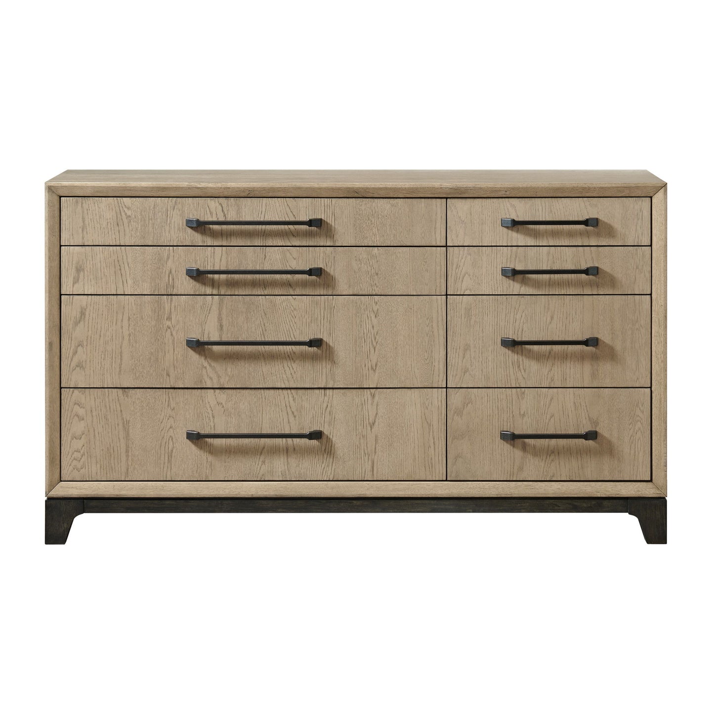 8 Drawer Dresser With Feet And Pulls - Brown