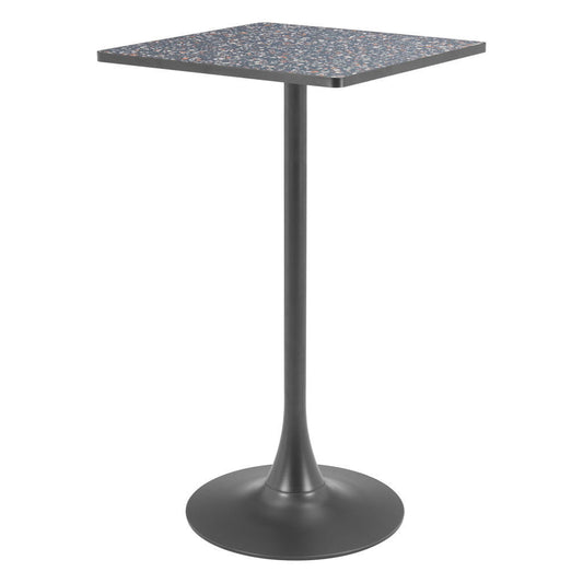 24" Wood Square Bar Table - Black