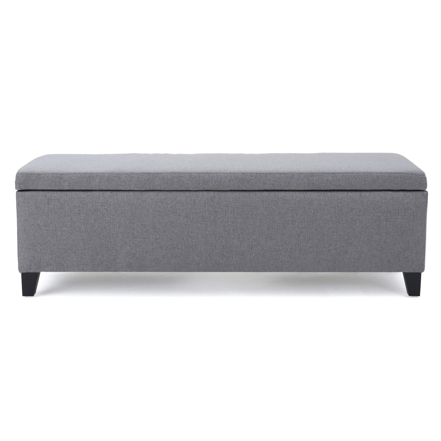 Contemporary Storage Ottoman Bench With Polyester Upholstery