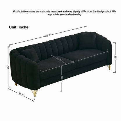 Tufted Oversized Sofa For Living Spaces