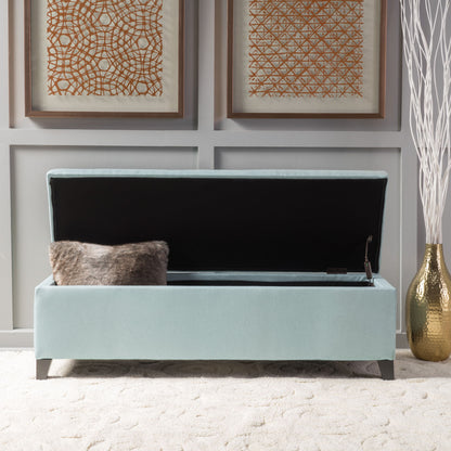 Contemporary Storage Ottoman Bench With Polyester Upholstery