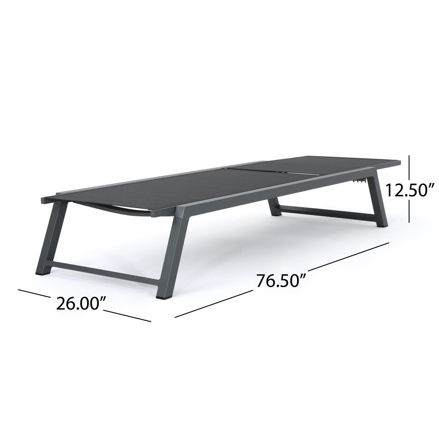 Myers - Modern Chaise Lounge Set With Adjustable Mesh Back