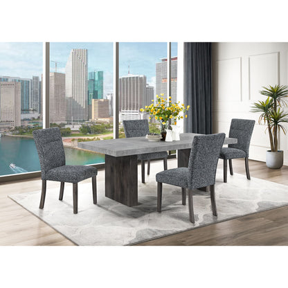 Susan - Dining Table Set With Base - Gray