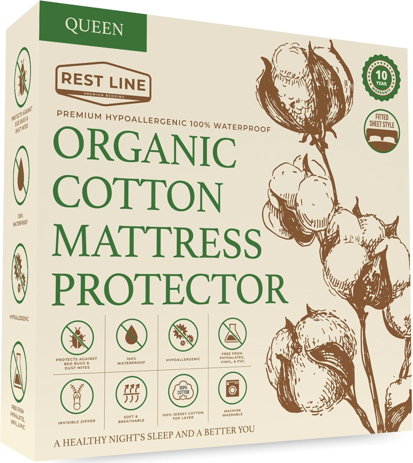 RESTLINE ORGANIC MATTRESS PROTECTOR