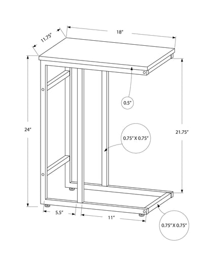 Accent Table, C - Shaped, Contemporary & Modern, Versatile Use