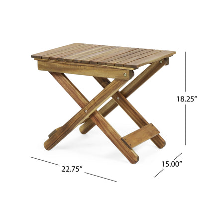 Outdoor Folding Wooden Side Table