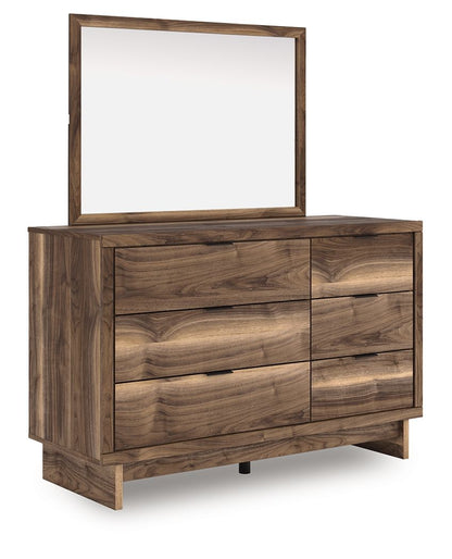 Chirason - 3 Pc. - Twin Panel Bed With Storage, Dresser And Mirror - Brown
