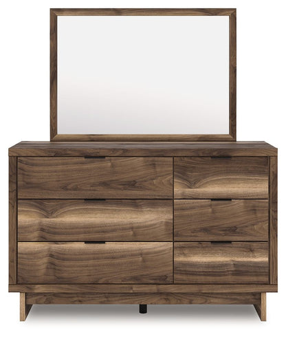 Chirason - 3 Pc. - Twin Panel Bed With Storage, Dresser And Mirror - Brown