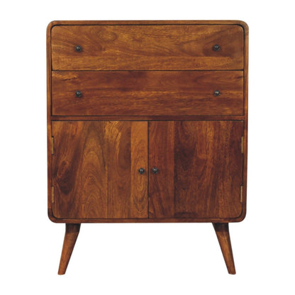 Curved Charm Cabinet - Brown