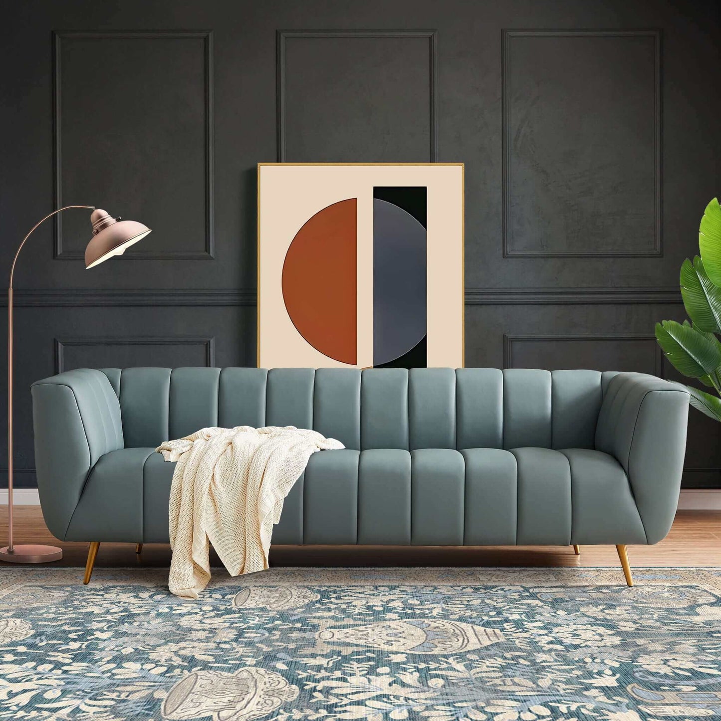 Lamattina - Modern Design Channel Tufted Sofa