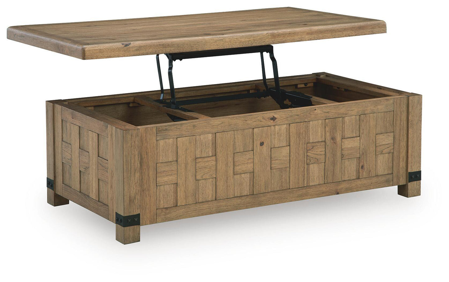 Ridgester - Lift Top Cocktail Table - Light Brown
