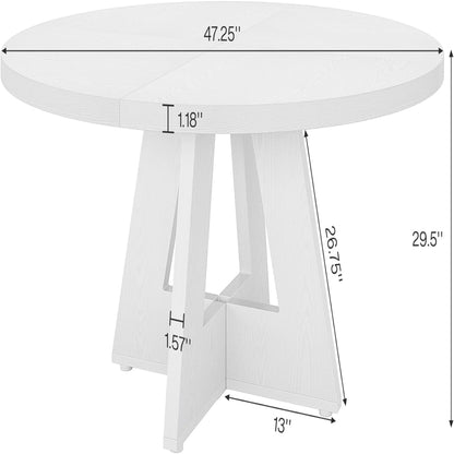 Round Dining Cross Base Kitchen Table