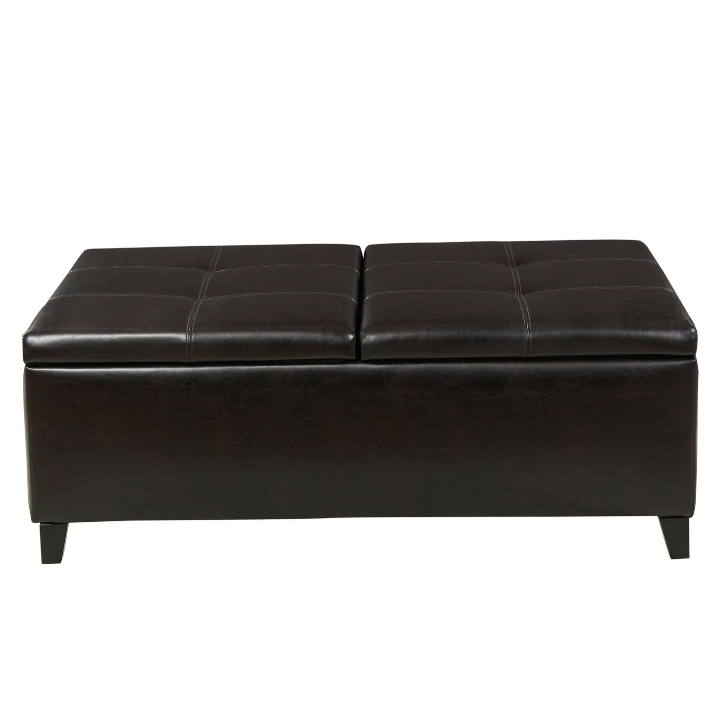 Lanister - Ottoman Double Top Storage - Brown