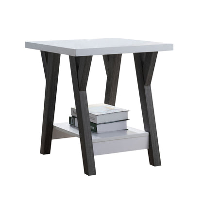 Compact Modern 2 Tier End Table