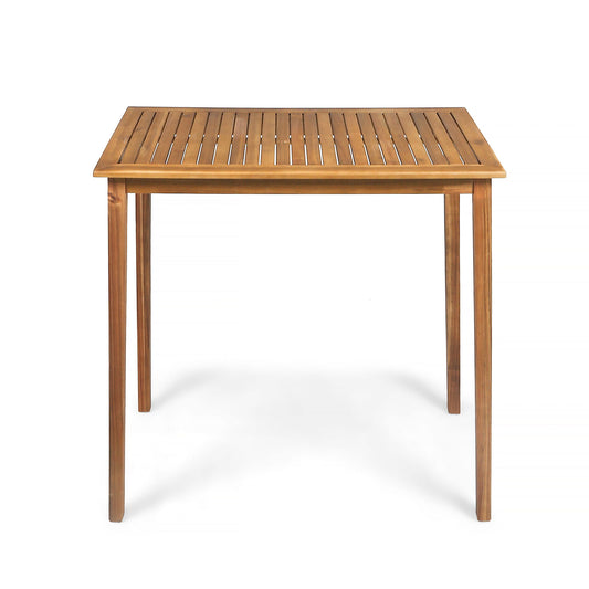 Outdoor Minimalist Acacia Wood Rectangle Bar Table
