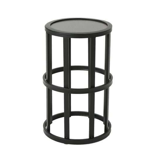 Outdoor Powder Coated Side Table - Gray