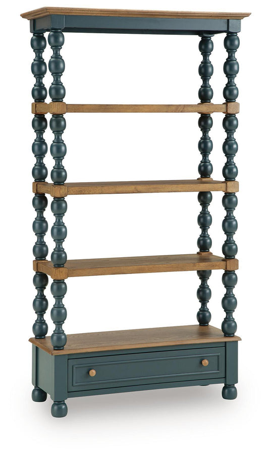 Finnworth - Bookcase - Blue / Brown