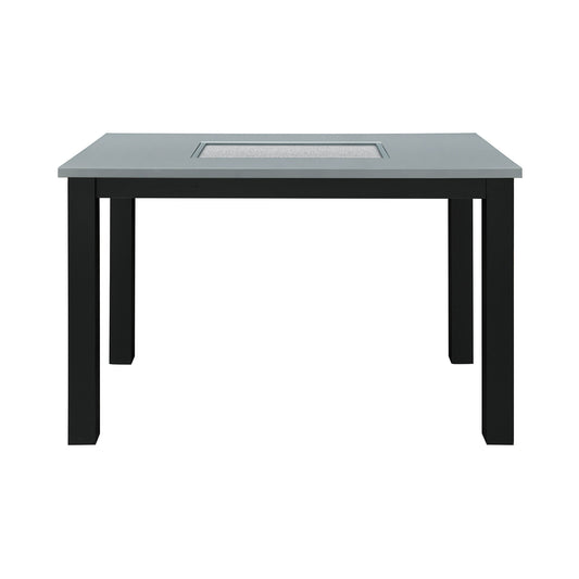 Dining Table Set With 4 Chairs, 5 Piece Set - Gray