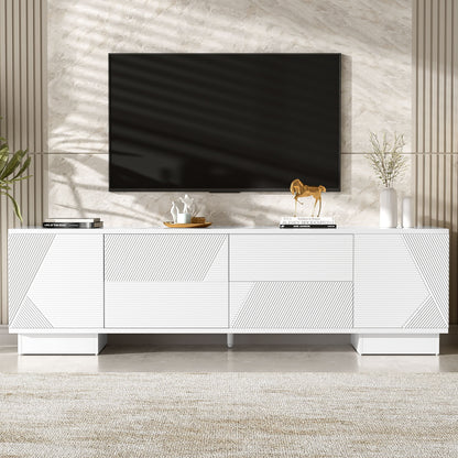 Modern TV Stand With Storage Cabinets, 4 Drawers