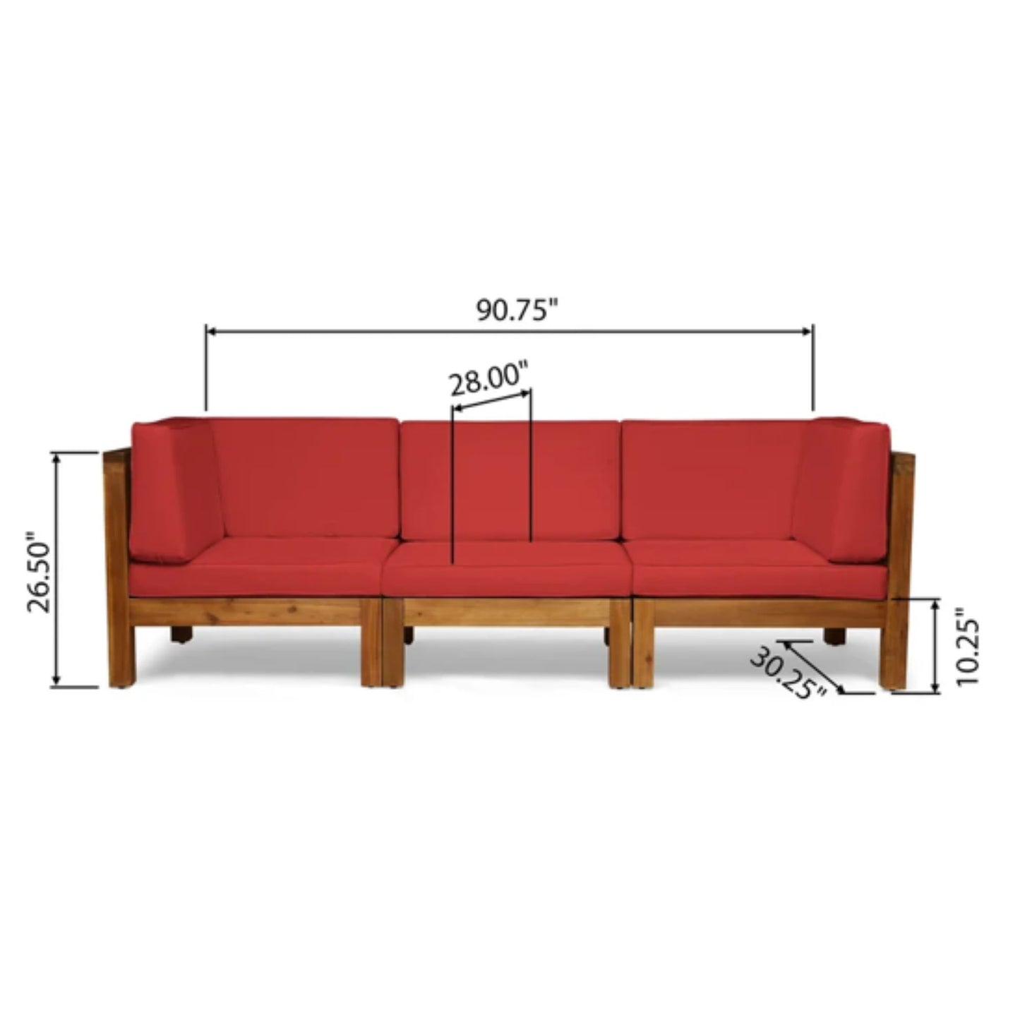Oana - 3 Piece Sofa Set With Water Resistant Cushions