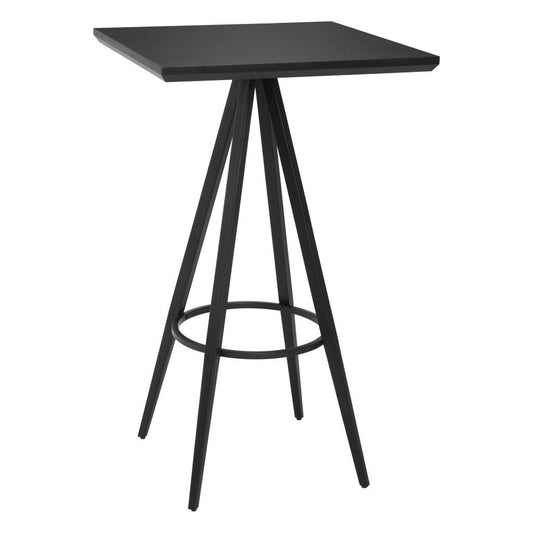 26" Wood Square Bar Table - Black
