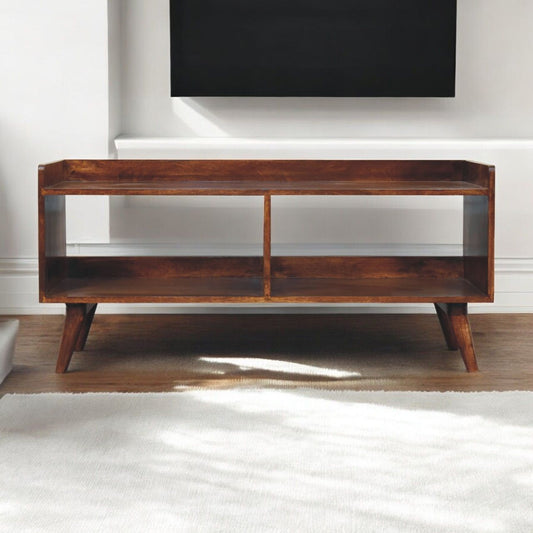 Open Top Media Unit - Brown