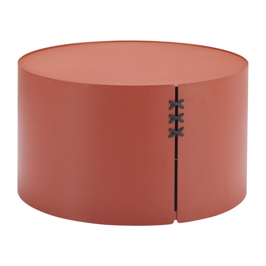 29" Rounded Aluminum Outdoor Coffee Table - Terra Cotta