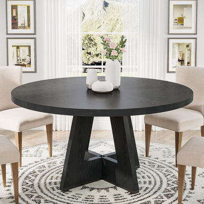 Round Dining Cross Base Kitchen Table