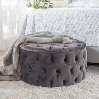 Modern Glam Ottoman Velvet