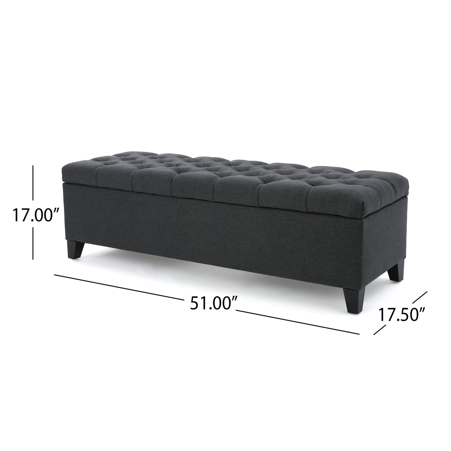 Glouster - Contemporary Storage Ottoman With Button Tufted Design