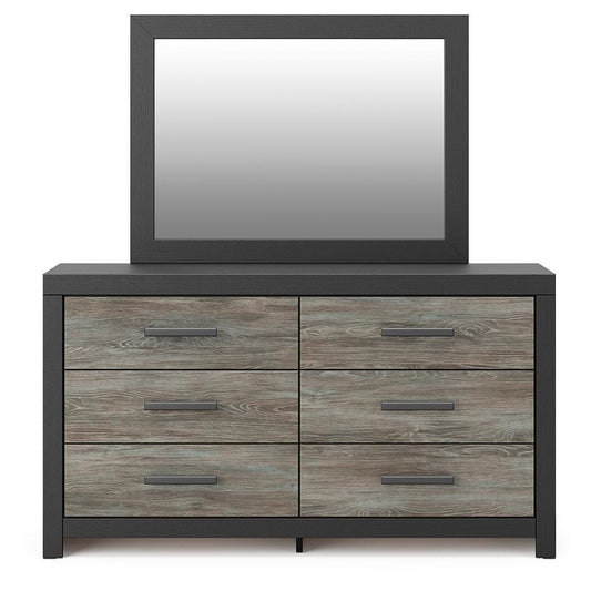 Broachmyn - Dresser And Mirror - Black / Gray - Wood