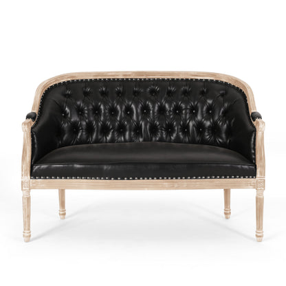 French Country Chesterfield Style Tufted Loveseat