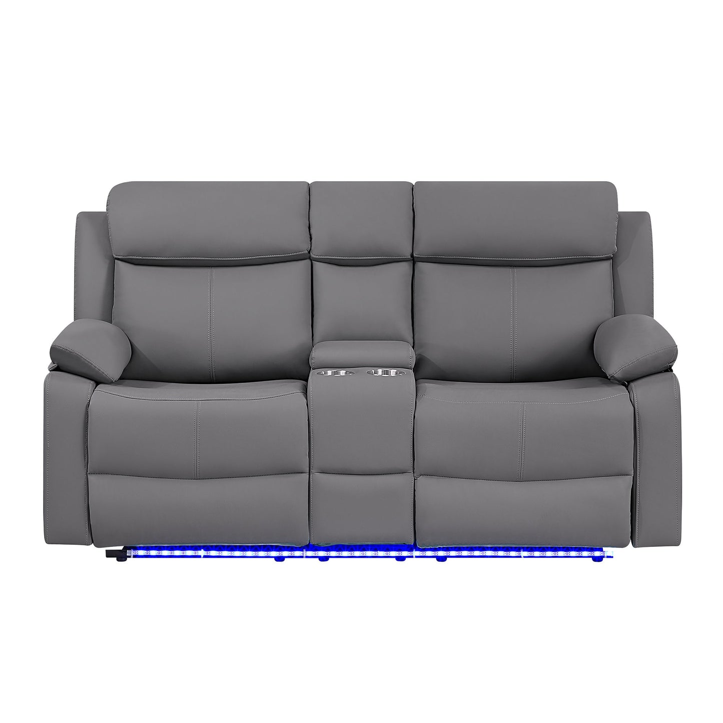 Blanche - Console Reclining Loveseat With LED Lights