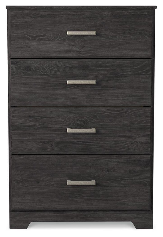 Belachime - Four Drawer Chest - Charcoal - Wood