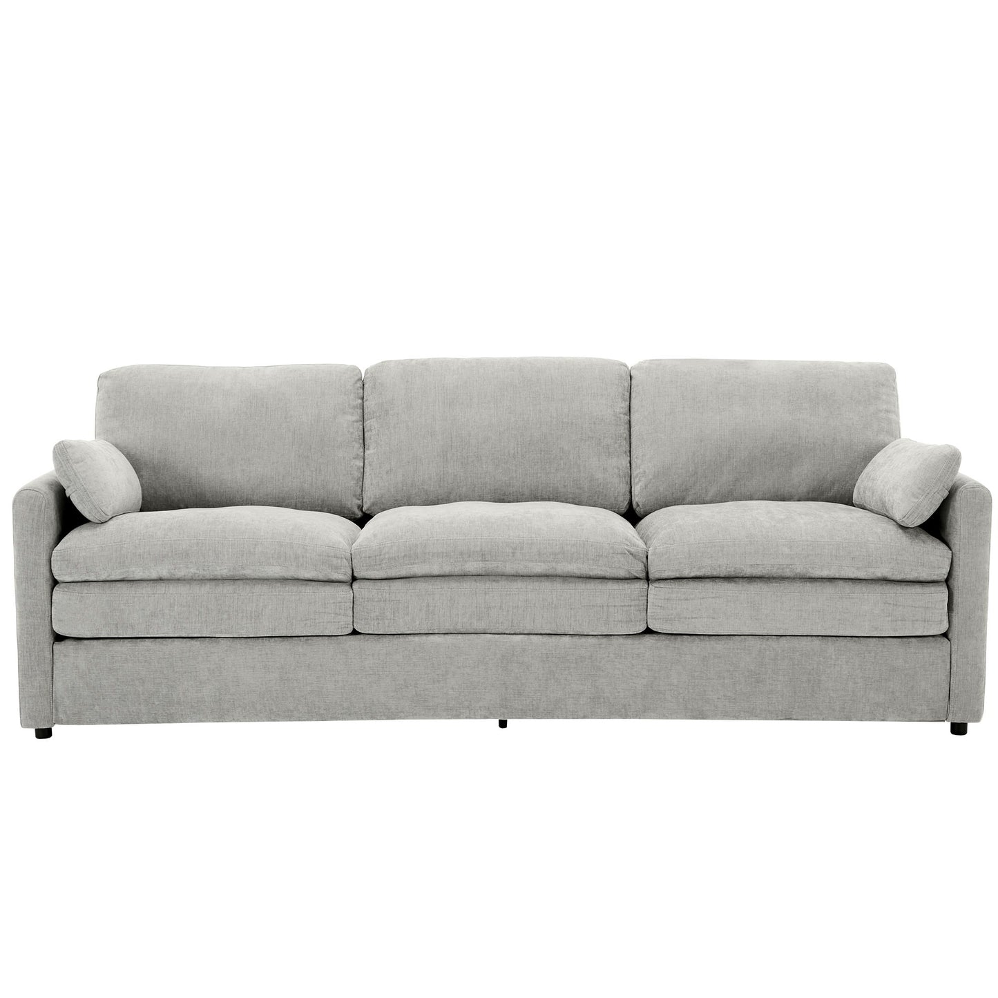Cozy Upholstered 3 Seater Sofa With Double Cushion