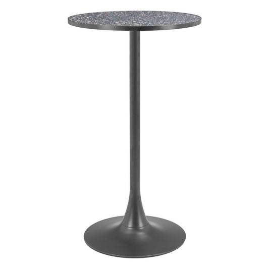 24" Wood Rounded Bar Table - Black