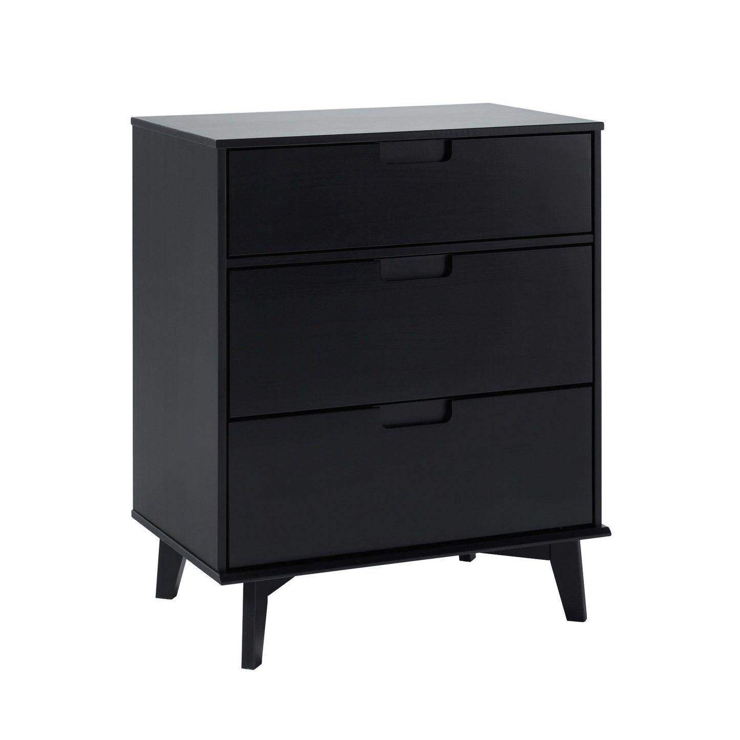 Modern 3 Drawer Dresser - Black
