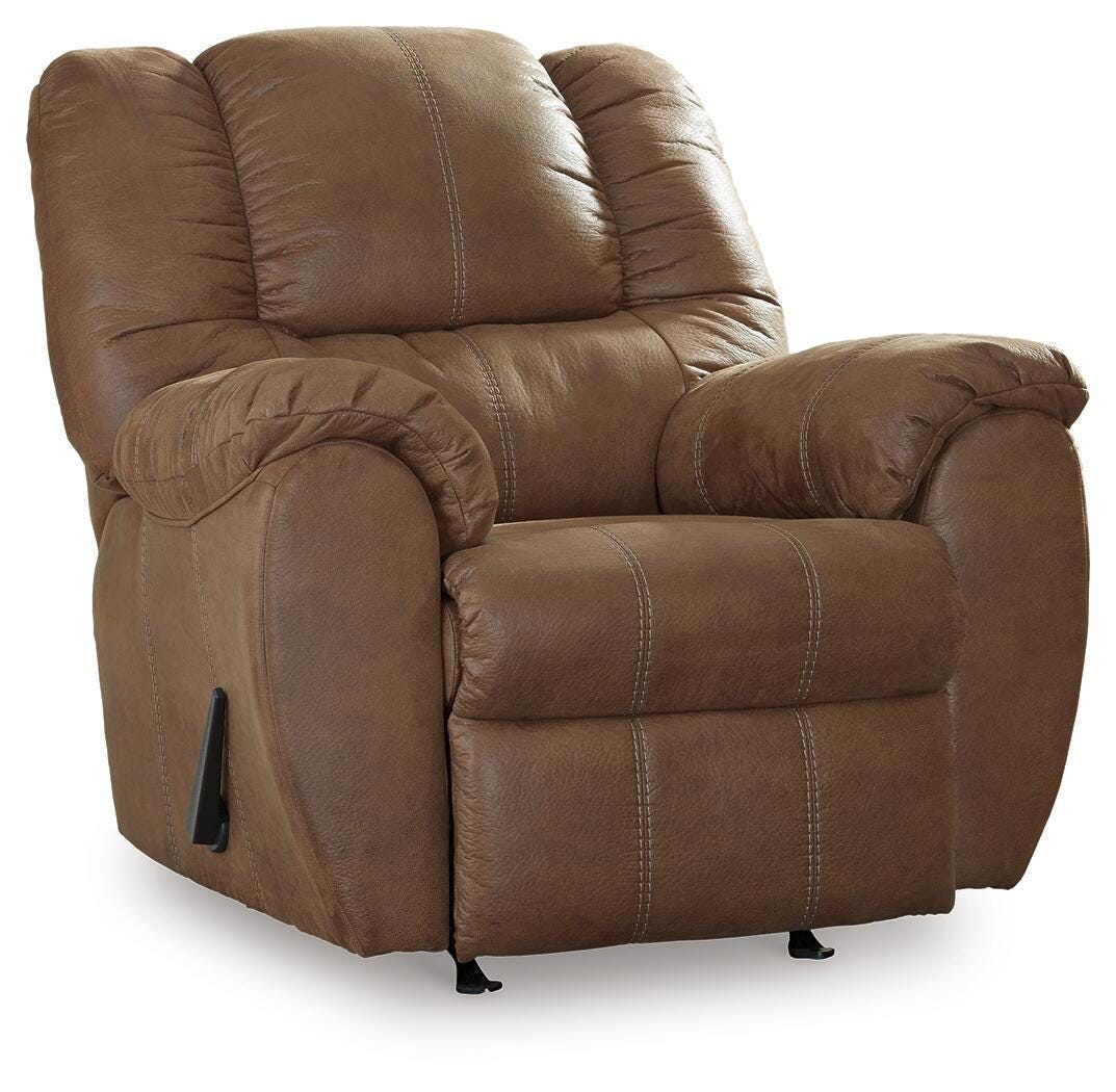 McGann - Rocker Recliner - Saddle - Faux Leather