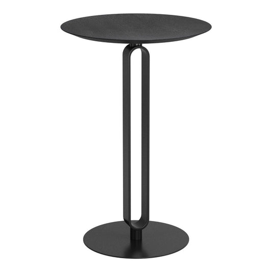 24" Modern Wood Rounded Bar Table - Black