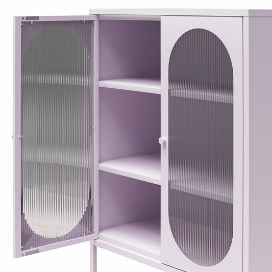 Luna - 2 Door Accent Cabinet With Fluted Glass