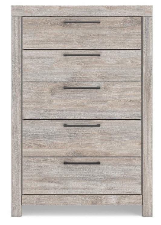 Broachmyn - Five Drawer Chest - Gray - Wood