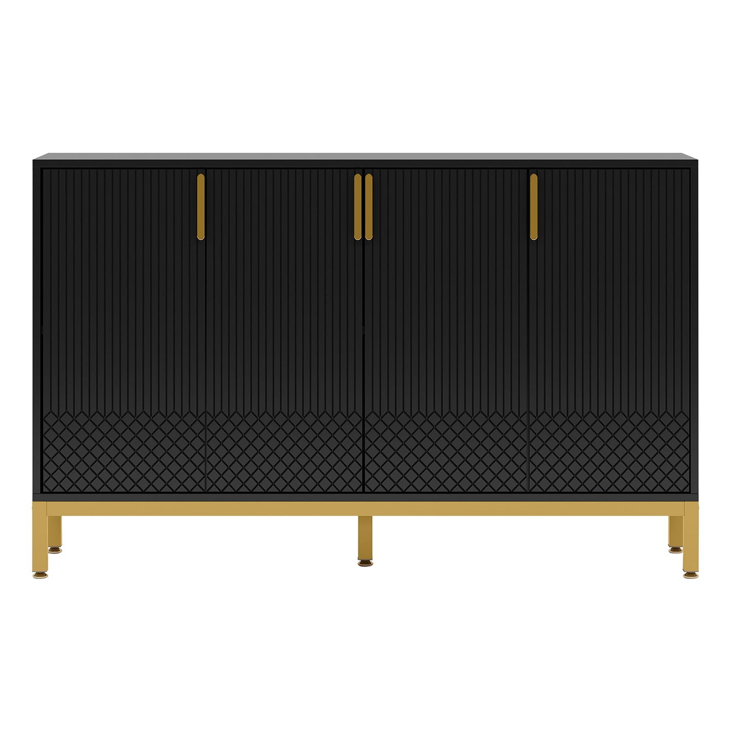 Buffet Sideboard Cabinet With Geometric Doors