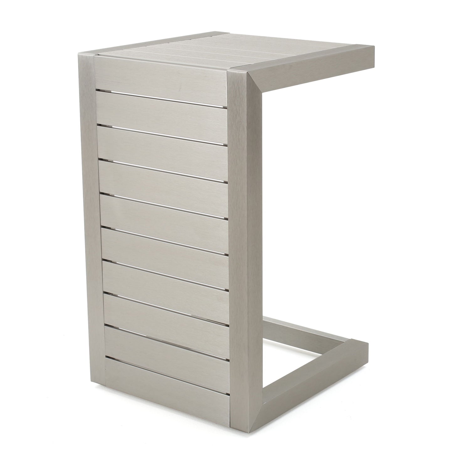 Aluminum Outdoor C - Shaped Side Table For Patio