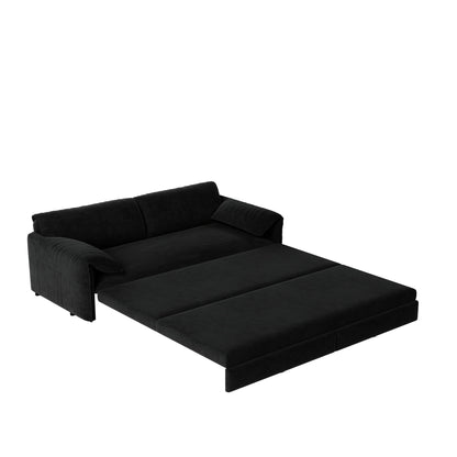 Queen Pull Out Sofa Bed, 3 In 1 Convertible Sleeper Sofa With Side Storage