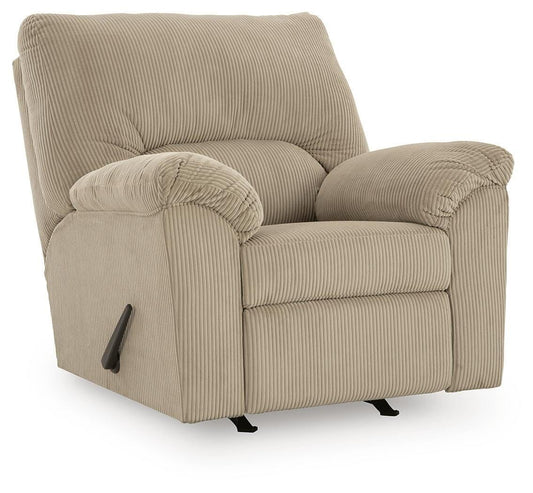 SimpleJoy - Rocker Recliner - Sand - Fabric