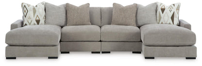 Aslan Court - 4-Piece Sofa Pit Sectional - Pebble