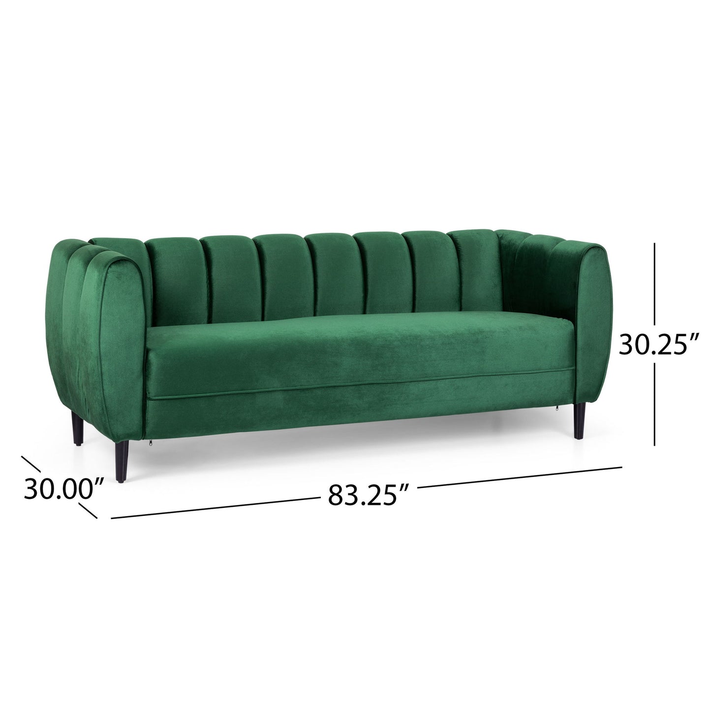 Miranda - Modern Glam Velvet 3 Seater Sofa